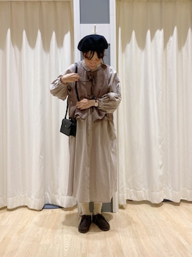 「kazumiコラボ」｜「アイテム（シャツワンピース）」を使った、はらさん（レディース・163cm）の夏コーディネート