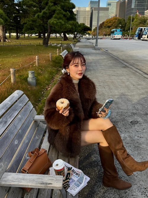 ビッグカラーファージャケット（その他アウター）｜mic by Olu