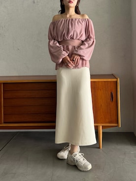 「NEW BALANCE（ニューバランス）のアイテム」を使った、honokaさん（骨格ナチュラル・レディース・163cm）の春コーディネート