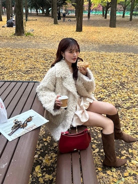 「アイテム（その他アウター）」を使った、honokaさん（レディース・163cm・20代）の秋コーディネート