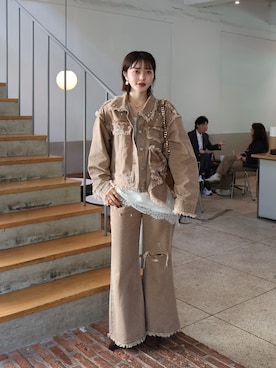 「menue（メヌエ）のアイテム」を使った、honokaさん（レディース・163cm）の秋コーディネート