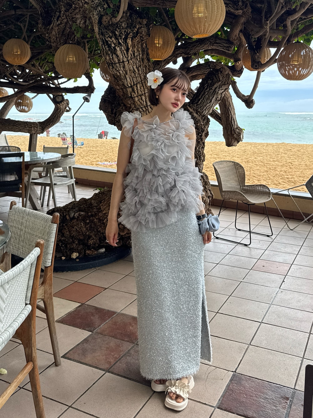 NOTREemor asymmetry tulle tops ノートルエモア ノートルエモア notreemor asymmetry tulle tops - メルカリ