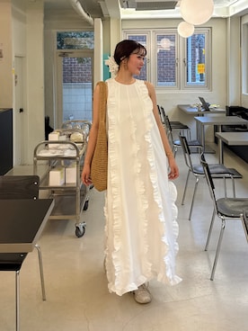 「アイテム（ワンピース/ドレス）」を使った、honokaさん（レディース・163cm）の夏コーディネート
