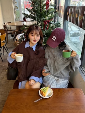 「アイテム（シャツ/ブラウス）」を使った、honokaさん（レディース・163cm・20代）の冬コーディネート