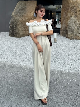 「アイテム（ニット/セーター）」を使った、honokaさん（レディース・163cm・20代）の夏コーディネート