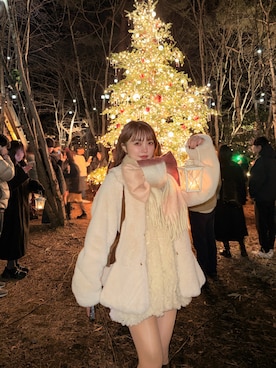 「レディースファッション」｜「アイテム（ジャケット/アウター）」を使った、honokaさん（レディース・163cm）の冬コーディネート