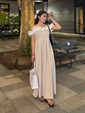 「アイテム（ドレス）」を使った、honokaさん（レディース・163cm・20代）の夏コーディネート