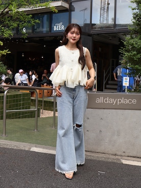 「Olu.（オルドット）のアイテム」を使った、honokaさん（レディース・163cm）の夏コーディネート