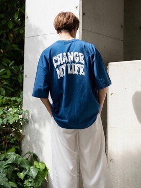 「Adoon plain（アドーンプレーン）のアイテム（パンツ）」を使った、ぬぬーしゅさん（メンズ・172cm）の夏コーディネート