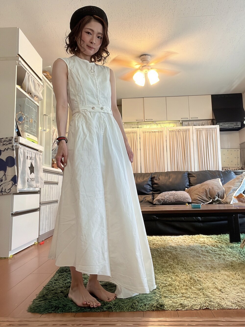 「夏コーデ、ZARA」｜「ZARAのアイテム（ワンピース、ホワイト系）」を使った、ともはるさん（キッズ・120cm）の夏コーディネートの1枚目の写真