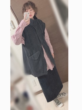 「外国人風」｜「アイテム（ジャケット/アウター）」を使った、tuna .さん（レディース・158cm）の冬コーディネート
