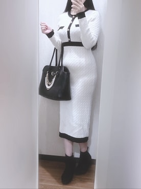 「rienda（リエンダ）のアイテム」を使った、りりさん（レディース・158cm）の春コーディネート