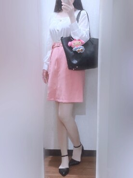 「白ブラウス」｜りりさん（レディース・158cm）の夏コーディネート