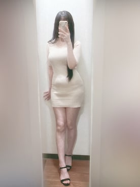 「夏ワンピース」｜りりさん（レディース・158cm）の夏コーディネート