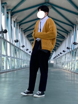 「リドム」｜「アイテム（アクセサリー）」を使った、太陽さん（メンズ・173cm）の冬コーディネート