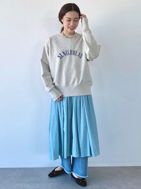 「AMERICAN HOLIC」｜「アイテム（スウェット）」を使った、yuki☺︎さん（レディース・165cm）の春コーディネート