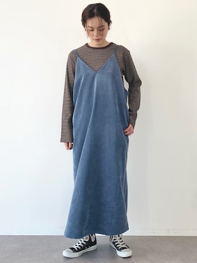 「新年一発目」｜「アイテム（ワンピース/ドレス）」を使った、yuki☺︎さん（レディース・165cm）の冬コーディネート