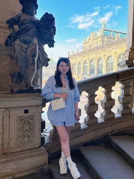 「miu miu（ミュウミュウ）のアイテム（スニーカー）」を使った、Jean Liさん（レディース・158cm）の秋コーディネート