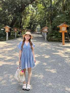 「CHANEL（シャネル）のアイテム（ショルダーバッグ）」を使った、Jean Liさん（レディース・158cm）の夏コーディネート