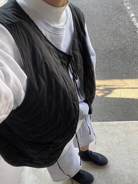 「nokchaのアイテム（パンツ、シルバー系）」を使った、じりりりさん（レディース・164cm）の秋コーディネート