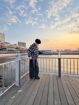 「PICSAS（ピクサス）のアイテム」を使った、k_ymkさん（メンズ・175cm）の春コーディネート