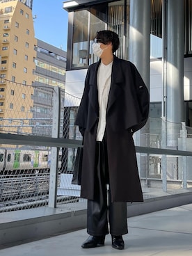 「my beautiful landlet（マイビューティフルランドレット）のアイテム（ブルゾン）」を使った、nozomiさん（メンズ・174cm）の春コーディネート