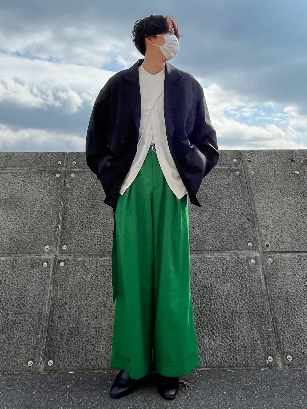 LiNoH（リノー）の「ドレープレイヤードシャツ/DRAPE LAYERED SHIRT