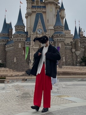 「LiNoH（リノー）のアイテム（トップス）」を使った、nozomiさん（メンズ・174cm）の春コーディネート