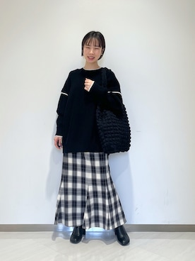 「LOWRYS FARM（ローリーズファーム）のストレッチヒールブーツ　851418（ブーツ）」を使った、muroさん（レディース・152cm）の冬コーディネート