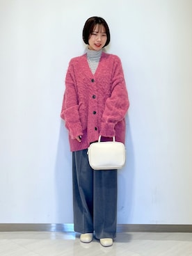 「LOWRYS FARM（ローリーズファーム）のストレッチヒールブーツ　851418（ブーツ）」を使った、muroさん（レディース・152cm）の冬コーディネート