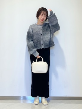 「LOWRYS FARM（ローリーズファーム）のストレッチヒールブーツ　851418（ブーツ）」を使った、muroさん（レディース・152cm）の冬コーディネート