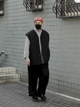 「Ionism（イオニズム）のアイテム」を使った、rwd_2.19さん（メンズ・181cm）の冬コーディネート