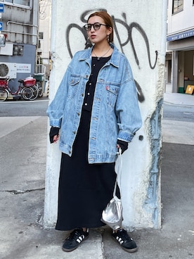 福本 茉以さん（レディース・160cm）の冬コーディネート