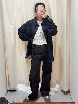 福本 茉以さん（レディース・160cm）の冬コーディネート