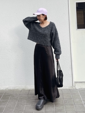 福本 茉以さん（レディース・160cm）の秋コーディネート