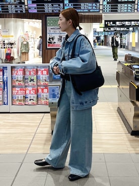 「Ungrid（アングリッド）のアイテム（バッグ）」を使った、福本 茉以さん（レディース・160cm）の冬コーディネート