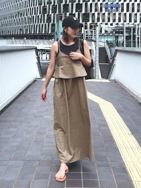 「Ungrid（アングリッド）のアイテム（ワンピース/ドレス）」を使った、福本 茉以さん（レディース・160cm）の夏コーディネート