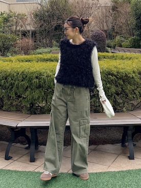 福本 茉以さん(レディース・160cm)の春コーディネート