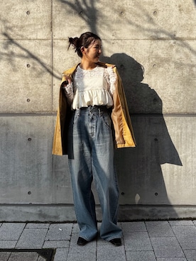 「Ungrid（アングリッド）のアイテム」を使った、福本 茉以さん（レディース・160cm）の冬コーディネート