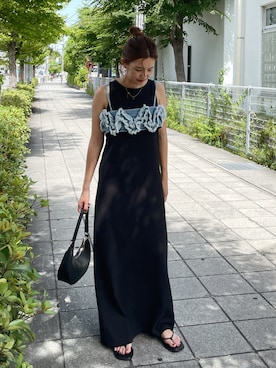 「Ungrid（アングリッド）のアイテム（ワンピース/ドレス）」を使った、福本 茉以さん（レディース・160cm）の夏コーディネート