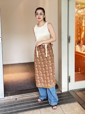 福本 茉以さん（レディース・160cm）の夏コーディネート