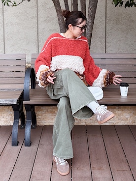 福本 茉以さん(レディース・160cm)の冬コーディネート