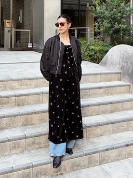 福本 茉以さん（レディース・160cm）の秋コーディネート