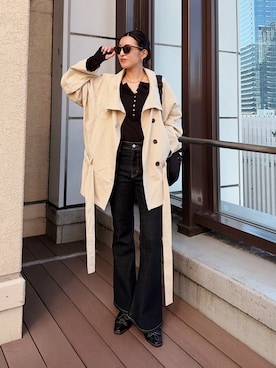 福本 茉以さん(レディース・160cm)の秋コーディネート