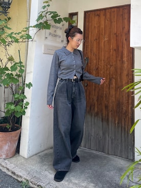 「Ungrid（アングリッド）のアイテム」を使った、福本 茉以さん（骨格ウェーブ・レディース・160cm）の夏コーディネート