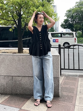 福本 茉以さん（レディース・160cm）の夏コーディネート