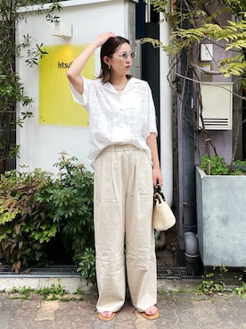 「Ungrid（アングリッド）のアイテム」を使った、福本 茉以さん（骨格ウェーブ・レディース・160cm）の夏コーディネート