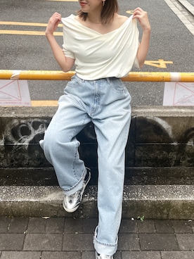 「Ungrid（アングリッド）のアイテム」を使った、福本 茉以さん（骨格ウェーブ・レディース・160cm）の夏コーディネート