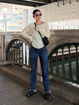 福本 茉以さん（レディース・160cm）の夏コーディネート