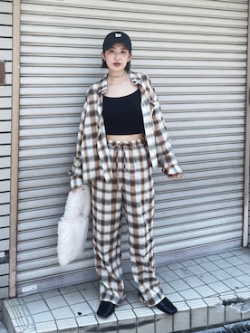 福本 茉以さん（レディース・160cm）の夏コーディネート